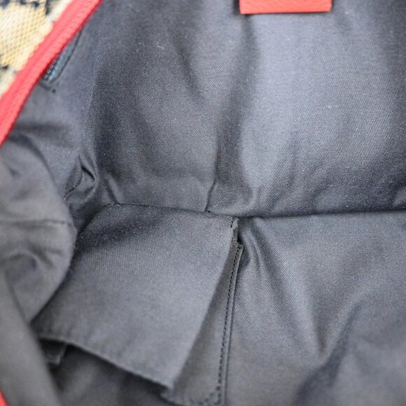 GUCCI GG Pattern Crystal Shoulder Bag Coating Canvas Leather Blue Red 88EE439 - Picture 7 of 16